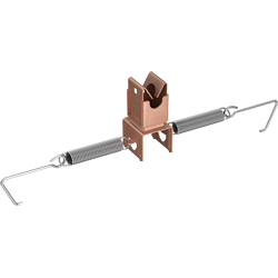Коньковый пружинный держатель проводника с Ниро-клип, тип Б, медь, Rd8-10, высота 38 мм
